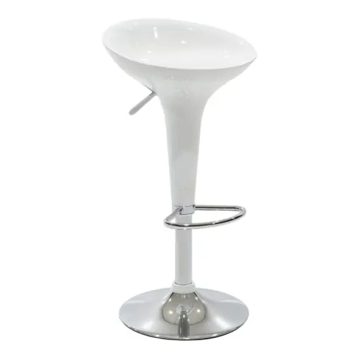 Scaun de bar Felice, alb/argintiu, 40x43x84 cm Cumpără acum