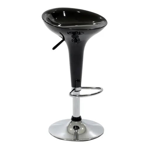 Doar azi Scaun de bar Felice, negru/argintiu, 40x43x84 cm