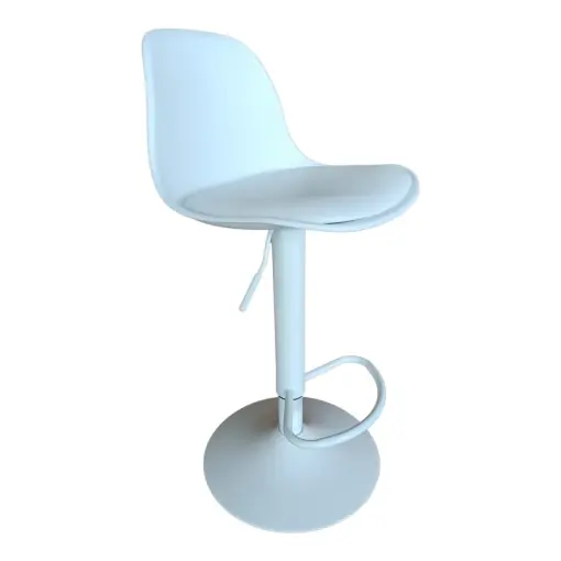Scaun de bar Louser, alb, 44x46x114 cm Plată securizată