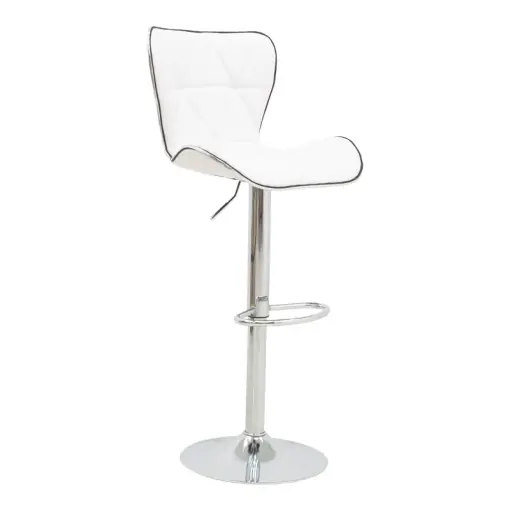 Scaun de bar Jorine, alb, 53x44x114 cm Preț mic