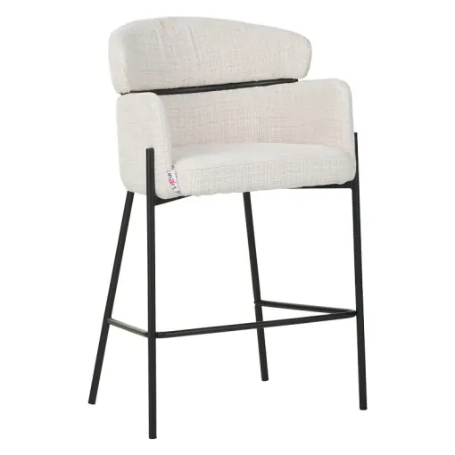 Scaun de bar Tolerse, bej/negru, 55x60x97 cm Livrare expres