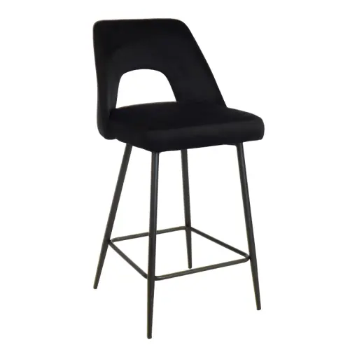 Popular Scaun de bar Murde, negru, 47x52x96 cm