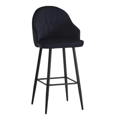 Scaun de bar Velva, negru, 46x45x113 cm Super ofertă