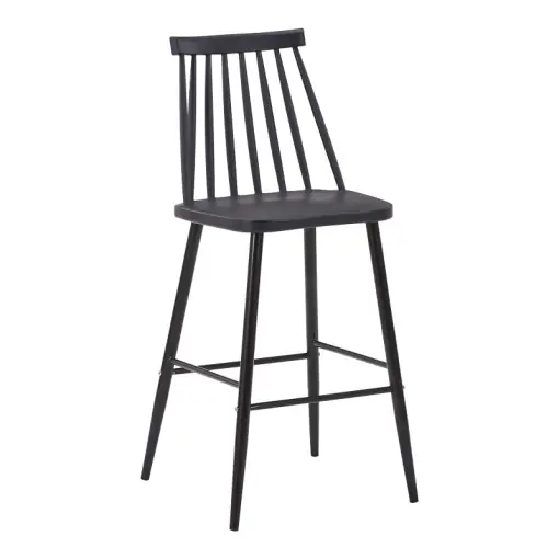 Scaun de bar Aurora I, negru, 42x47x99 cm Disponibil imediat