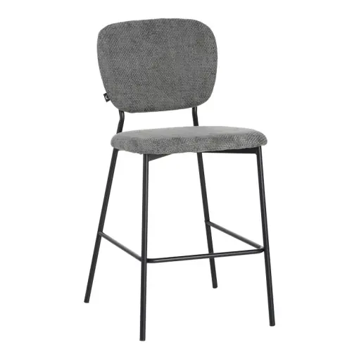 Scaun de bar Cathair, gri/negru, 48x54x100 cm Bestseller