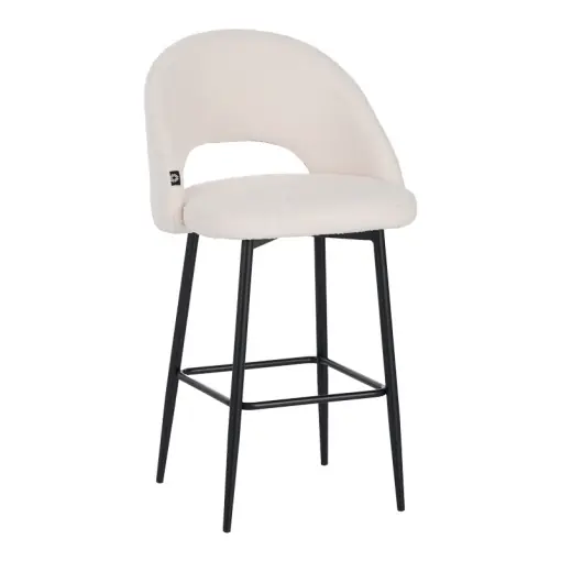 Preț redus Scaun de bar Masebo, alb/negru, 48x52x97 cm