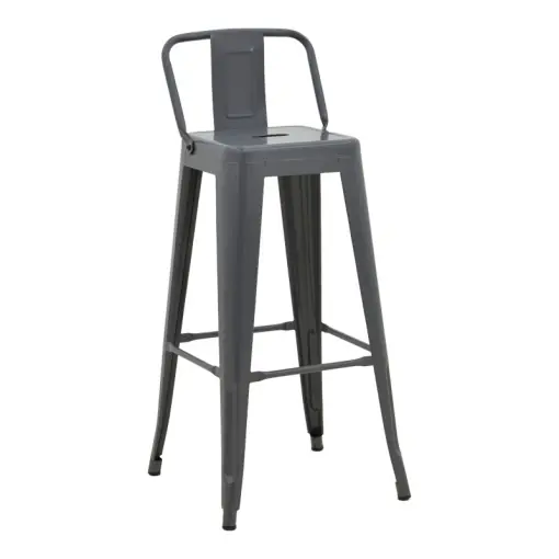 Scaun de bar Utopia, antracit, 42x42x97 cm Cel mai bun preț