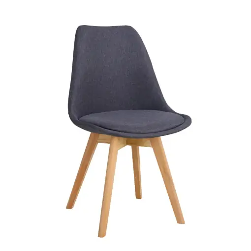 Scaun Gaston, gri închis/natural, 48x55x83 cm Vezi acum
