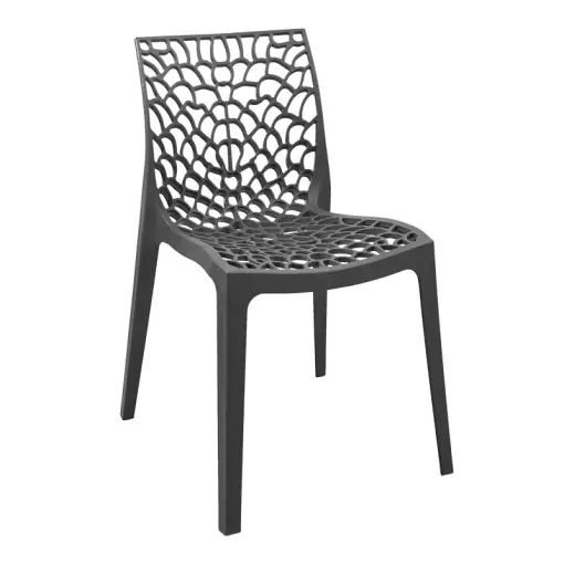Bestseller Scaun stivuibil Hush, gri închis, 50x57x80 cm