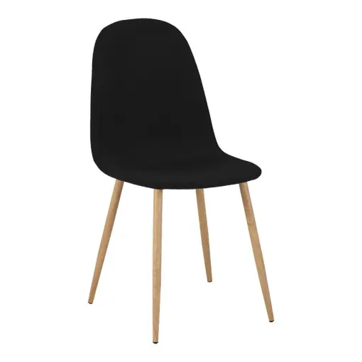 Scaun Bella, negru/natural, 43.5x52x89 cm Retur gratuit