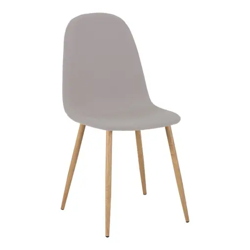Scaun Bella, gri/natural, 43.5x52x89 cm Ultima șansă