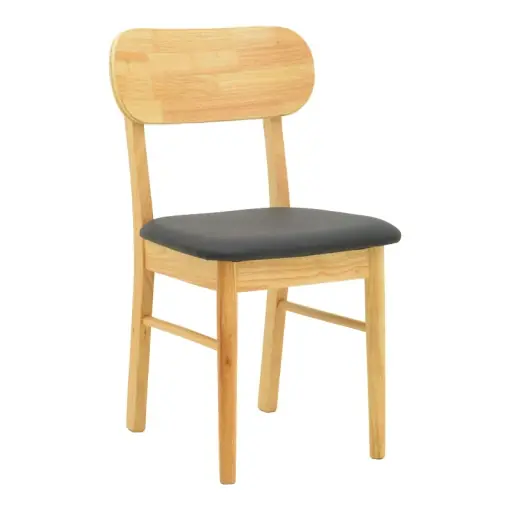 Ieftin Scaun Bedona, natural/negru, 47x46x80 cm