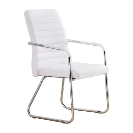 Doar azi Scaun pentru vizitatori Sefine, alb/crom, 53x45x97 cm