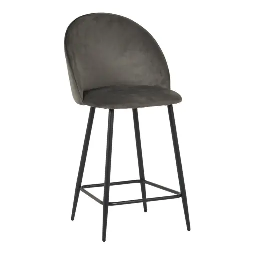 Scaun de bar Perch, negru/antracit, 50x43x99 cm Noutate