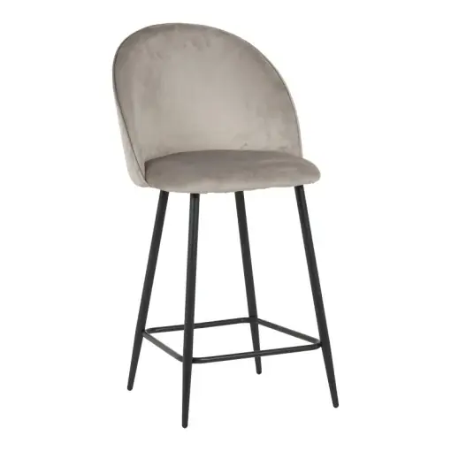Scaun de bar Perch, negru/gri, 50x43x99 cm Plată securizată