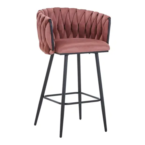 Scaun de bar Vivian, roz, 57x50x100 cm Preferatul clienților