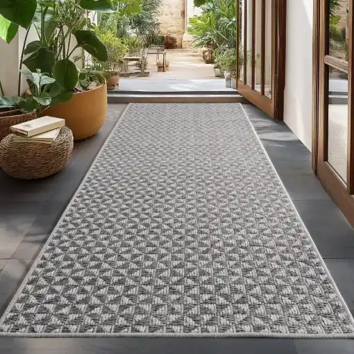 Covor traversa Ibiza V1 Gri, 80 x 250 cm Livrare rapidă