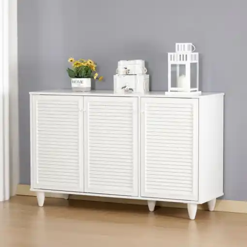 Dulap de pantofi Ronan, alb, 105x35x66 cm Super ofertă
